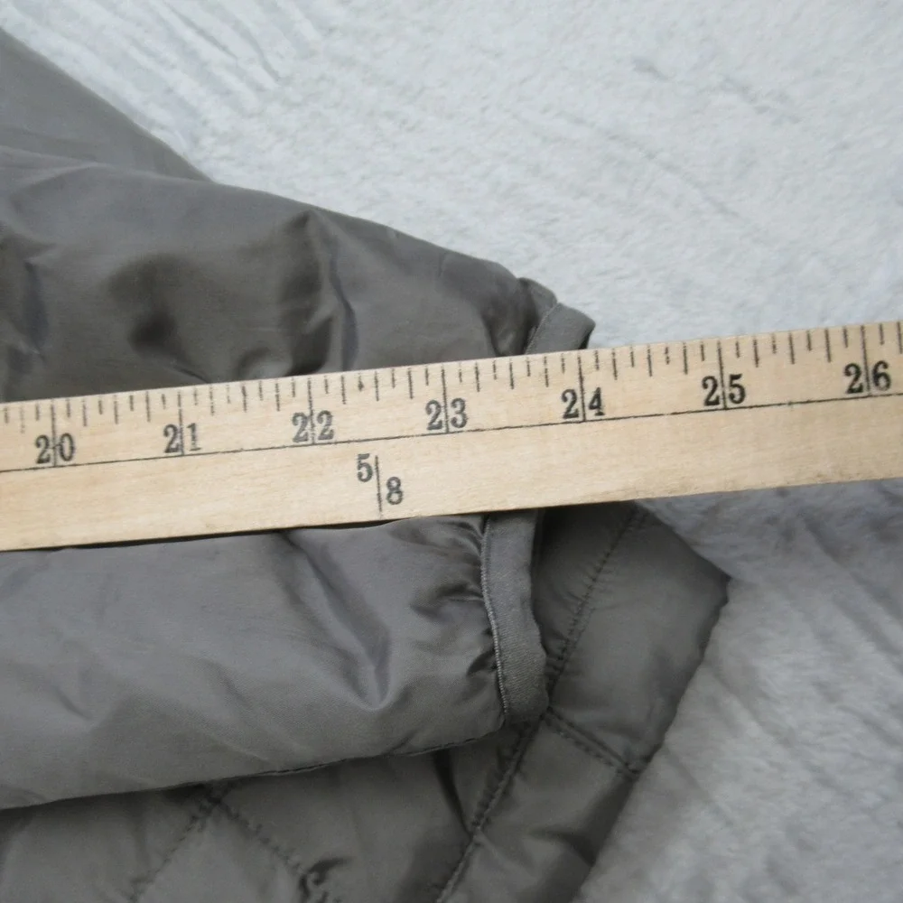 North Face Jacket Mens Small Gray Insulated Interchange FullZip Pocket Wind Rain